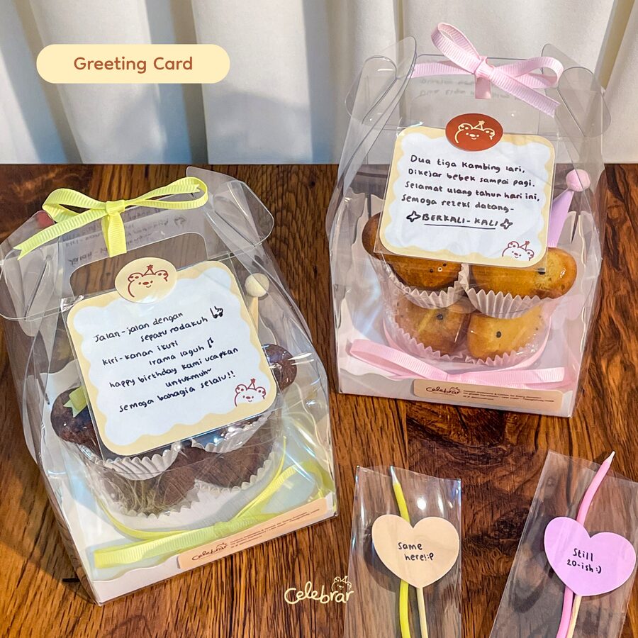 Teddy Stack with printed greeting card